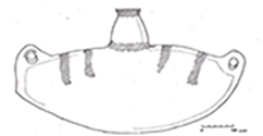 Dibujo de mantequera cerámica del calcolítico